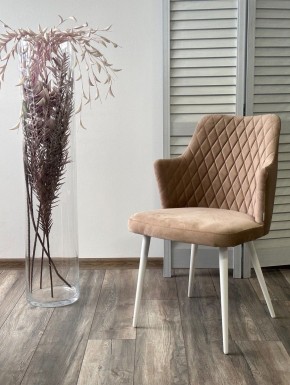 Стул HERMAN 360 град. БЕЖЕВЫЙ #5, велюр / белый каркас М-City в Уфе - ufa.mebel24.online | фото 2
