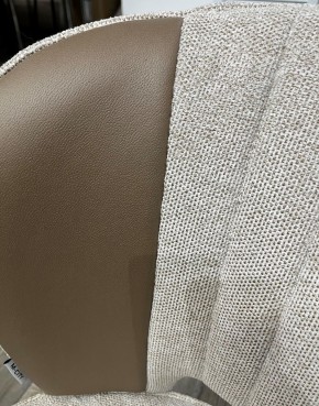 Стул HERMES WZ2042-02 светло-бежевый фактурный велюр/ HK017-31 серо-коричневый PU, М-City в Уфе - ufa.mebel24.online | фото 2