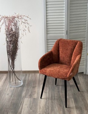 Стул REFLET 3018-09 терракотовый, шенилл / черный каркас, ®DISAUR в Уфе - ufa.mebel24.online | фото 3
