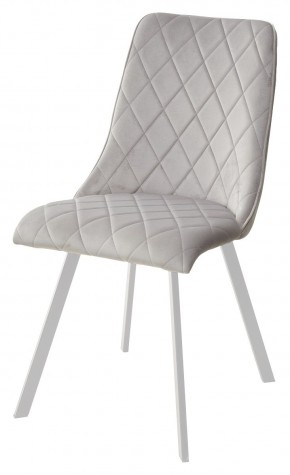 Стул TYCOON BLUVEL-03 LIGHT GREY / белый каркас М-City в Уфе - ufa.mebel24.online | фото 1