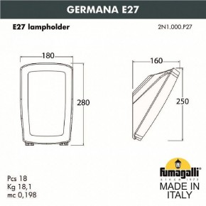 Светильник на штанге Fumagalli Germana 2N1.000.000.AYF1R в Уфе - ufa.mebel24.online | фото 3