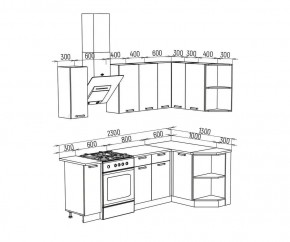 ТЕХНО Кухонный гарнитур угловой 1,7х1,3 м Компоновка №6 в Уфе - ufa.mebel24.online | фото 8