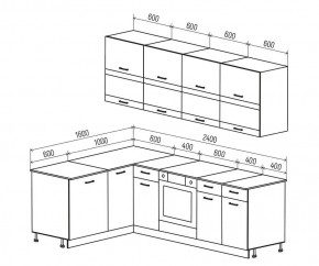 ТЕХНО Кухонный гарнитур угловой 2,4х1,6 м Компоновка №4 в Уфе - ufa.mebel24.online | фото 6