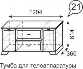 Тумба для телеаппаратуры Венеция 21 бодега в Уфе - ufa.mebel24.online | фото 3