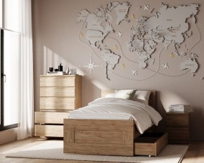 Тумба КАСТОР малая с двумя ящиками, цвет Дуб Сонома в Уфе - ufa.mebel24.online | фото 3
