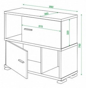 Тумба комбинированная Домино СБ-30/2 в Уфе - ufa.mebel24.online | фото 2