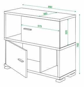 Тумба комбинированная Домино СБ-30/2 в Уфе - ufa.mebel24.online | фото 3