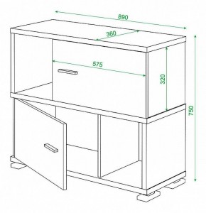 Тумба комбинированная Домино СБ-30/2 в Уфе - ufa.mebel24.online | фото 3