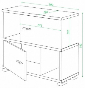 Тумба комбинированная Домино СБ-30/2 в Уфе - ufa.mebel24.online | фото 2