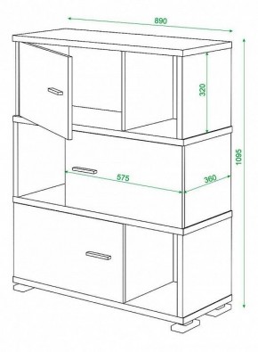 Тумба комбинированная Домино СБ-30/3 в Уфе - ufa.mebel24.online | фото 2