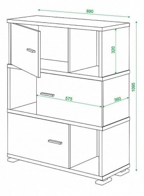 Тумба комбинированная Домино СБ-30/3 в Уфе - ufa.mebel24.online | фото 3