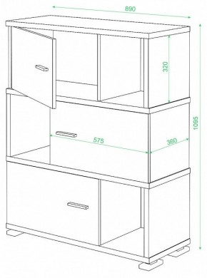 Тумба комбинированная Домино СБ-30/3 в Уфе - ufa.mebel24.online | фото 3