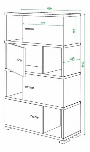 Тумба комбинированная Домино СБ-30/4 в Уфе - ufa.mebel24.online | фото 3