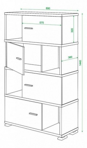 Тумба комбинированная Домино СБ-30/4 в Уфе - ufa.mebel24.online | фото 3