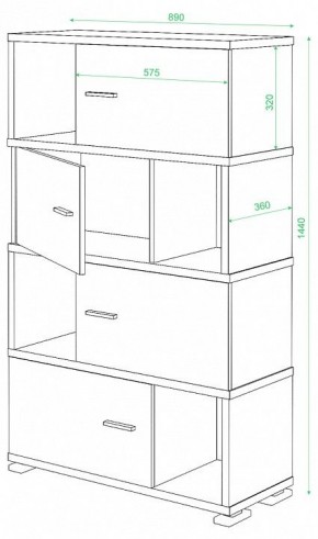 Тумба комбинированная Домино СБ-30/4 в Уфе - ufa.mebel24.online | фото 2