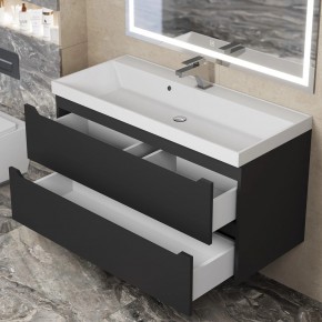 Тумба под раковину Uperwood Tanos 100 см, подвесная, черная матовая в Уфе - ufa.mebel24.online | фото 10