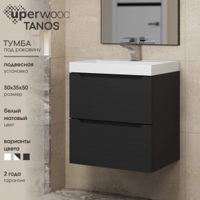 Тумба под раковину Uperwood Tanos 50 см, подвесная, черная матовая в Уфе - ufa.mebel24.online | фото 4