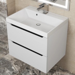Тумба под раковину Uperwood Tanos 60 см, подвесная, белая/графит в Уфе - ufa.mebel24.online | фото 10