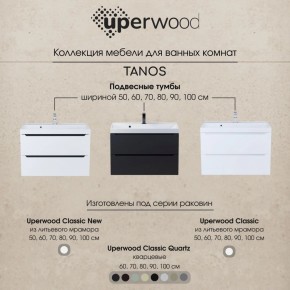 Тумба под раковину Uperwood Tanos 60 см, подвесная, белая/графит в Уфе - ufa.mebel24.online | фото 11