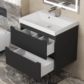 Тумба под раковину Uperwood Tanos 60 см, подвесная, черная матовая в Уфе - ufa.mebel24.online | фото 2