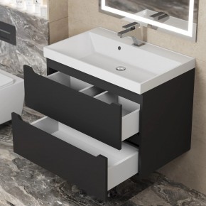 Тумба под раковину Uperwood Tanos 70 см, подвесная, черная матовая в Уфе - ufa.mebel24.online | фото 2