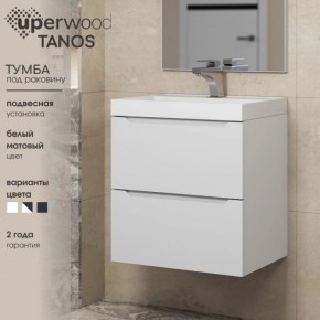 Тумба под раковину Uperwood Tanos 80 см, подвесная, белая матовая в Уфе - ufa.mebel24.online | фото 5