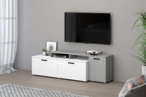 Тумба под ТВ Эльза (Бетонный Камень/Белый) в Уфе - ufa.mebel24.online | фото 1