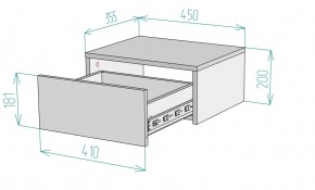 Тумба подвесная прикроватная K209 в Уфе - ufa.mebel24.online | фото 2