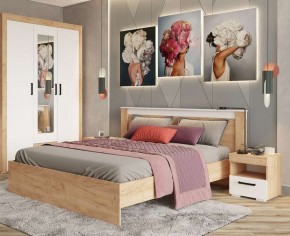 Тумба прикроватная Адель дуб крафт золотой/белый в Уфе - ufa.mebel24.online | фото 3
