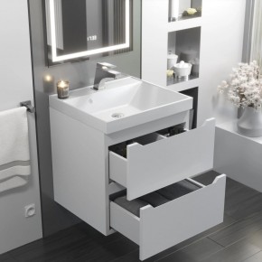 Тумба с раковиной Uperwood Tanos 50 см, подвесная, белая матовая в Уфе - ufa.mebel24.online | фото 11