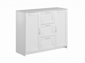 Тумба СИРИУС двухдверная с тремя ящиками, цвет белый в Уфе - ufa.mebel24.online | фото
