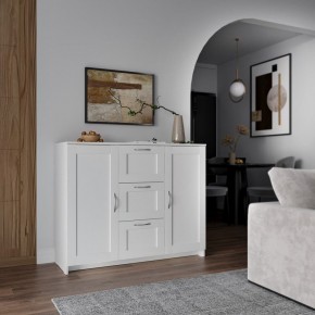 Тумба СИРИУС двухдверная с тремя ящиками, цвет белый в Уфе - ufa.mebel24.online | фото 4