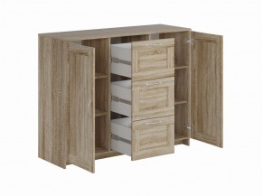 Тумба СИРИУС двухдверная с тремя ящиками, цвет Дуб Сонома в Уфе - ufa.mebel24.online | фото 2