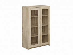 Тумба СИРИУС с двумя стеклянными дверьми, цвет Дуб Сонома в Уфе - ufa.mebel24.online | фото