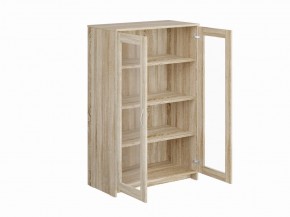 Тумба СИРИУС с двумя стеклянными дверьми, цвет Дуб Сонома в Уфе - ufa.mebel24.online | фото 3