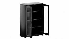 Тумба СИРИУС с двумя стеклянными дверьми, цвет Дуб Венге в Уфе - ufa.mebel24.online | фото 3