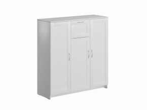 Тумба СИРИУС трехдверная с одним ящиком, цвет белый в Уфе - ufa.mebel24.online | фото
