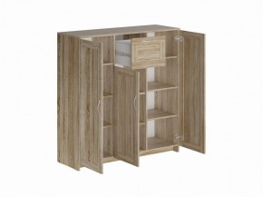 Тумба СИРИУС трехдверная с одним ящиком, цвет Дуб Сонома в Уфе - ufa.mebel24.online | фото 2