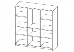 Тумба СИРИУС трехдверная с одним ящиком, цвет Дуб Сонома в Уфе - ufa.mebel24.online | фото 3