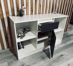 Тумба ТВ малая Парус (Белый/Графит) в Уфе - ufa.mebel24.online | фото 2