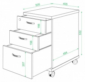 Тумбочка Домино ТС-2 в Уфе - ufa.mebel24.online | фото 2