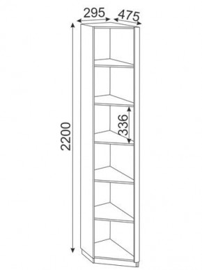 Угловая секция Глэдис М25 (Дуб Золотой/Цемент светлый) в Уфе - ufa.mebel24.online | фото 2
