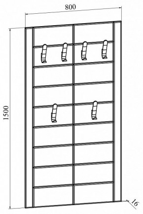 Вешалка настенная Изабель ИЗ-80 в Уфе - ufa.mebel24.online | фото 2