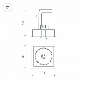 Встраиваемый светильник Arlight CL-SIMPLE-S80x80-9W Day4000 (BK, 45 deg) 026875 в Уфе - ufa.mebel24.online | фото 9