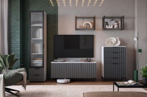 ЗЕФИР Гостиная К2 (белое дерево/черный муар) в Уфе - ufa.mebel24.online | фото